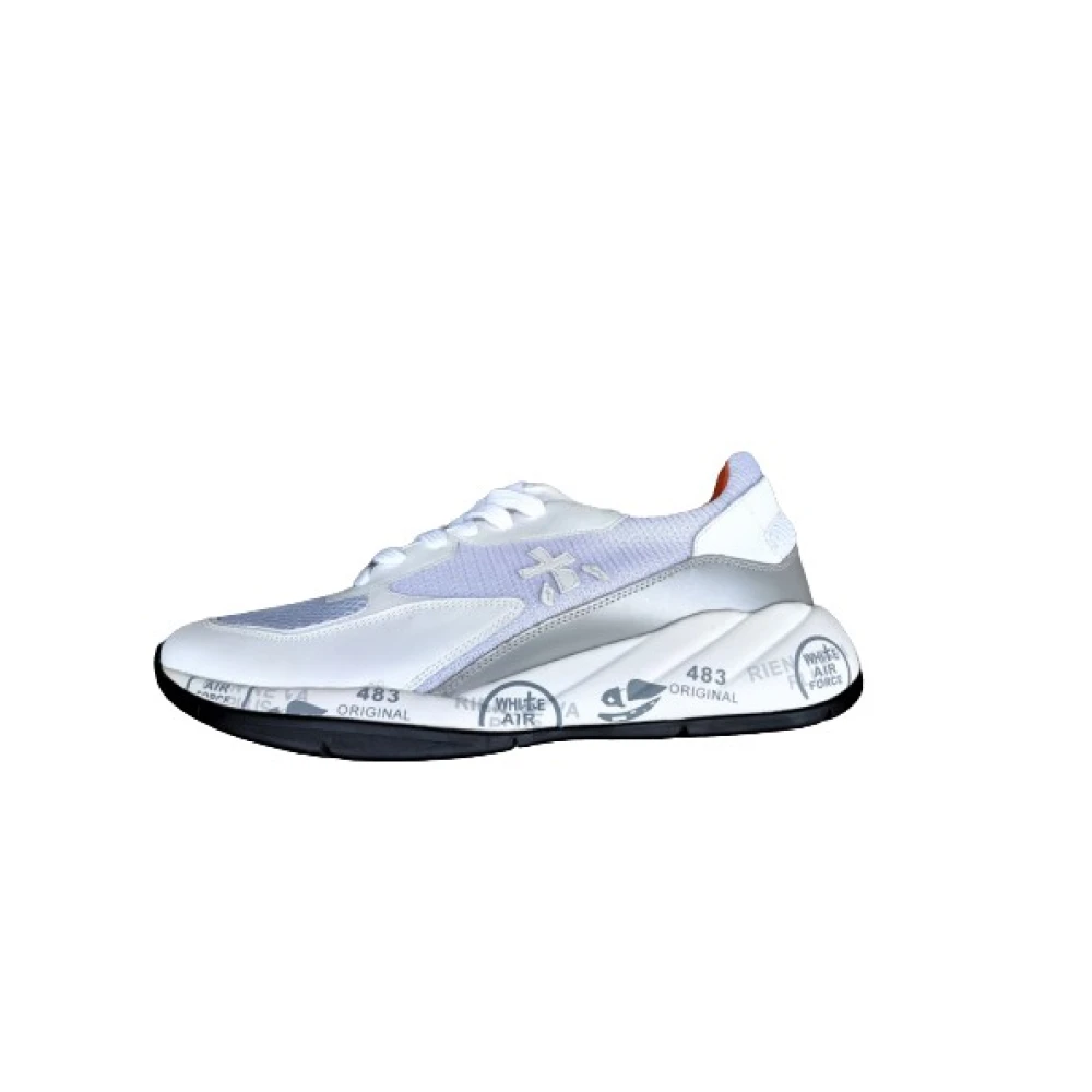 Premiata Scarlett Mixed Leather Lace-up Sneakers Dames Schoenen Grijs