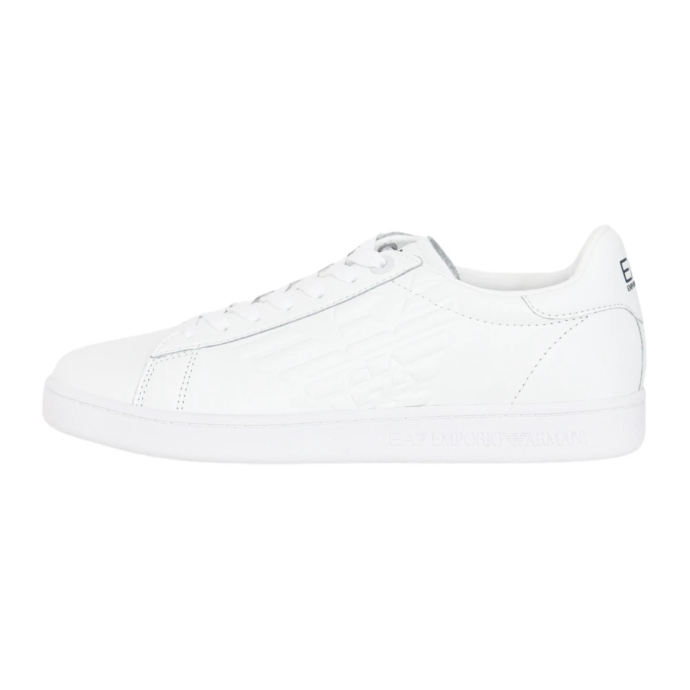 Emporio Armani Ea7 Men's White Sneakers, 9 1/3 Uk, Trainers