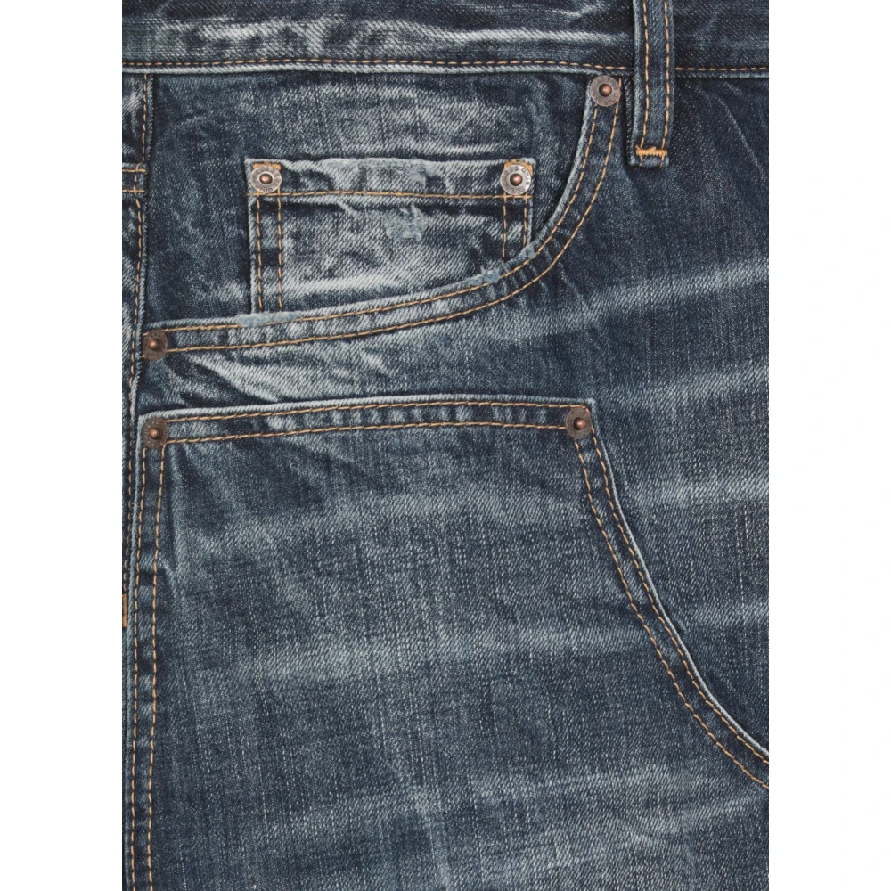 Dsquared2 Blauwe Katoenen Shorts met Gescheurde Details Blue Heren