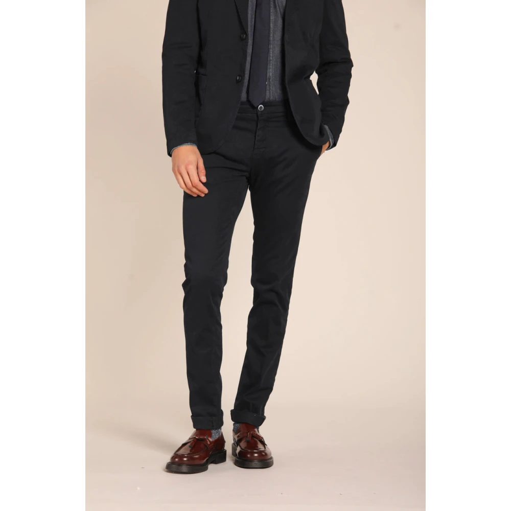 Mason's Milano Style Heren Chino Broek Blue Heren