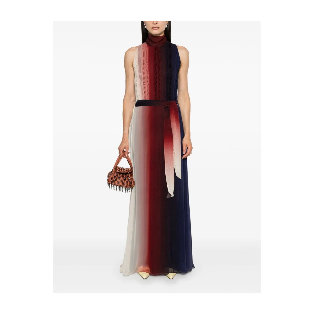 Forte Multicolor Jurk met Hoge Hals Multicolor Dames