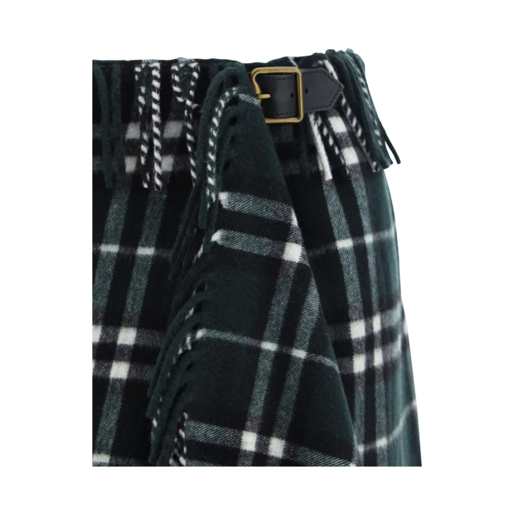 Burberry Mini wollen rok met ruitpatroon Green Dames