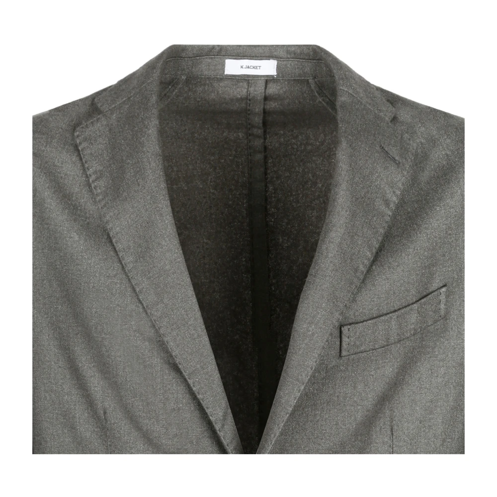 Boglioli Grijze Wollen Blend Reversjas Gray Heren