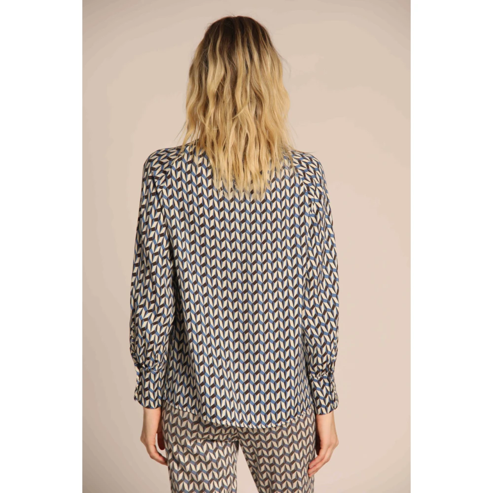 Mason's Geometrisch Print Viscose Dames Shirt Multicolor Dames