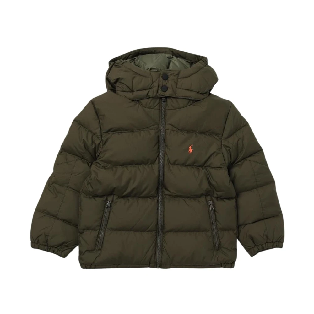 Polo Ralph Lauren Boys Green Puffer Jacket With Hood