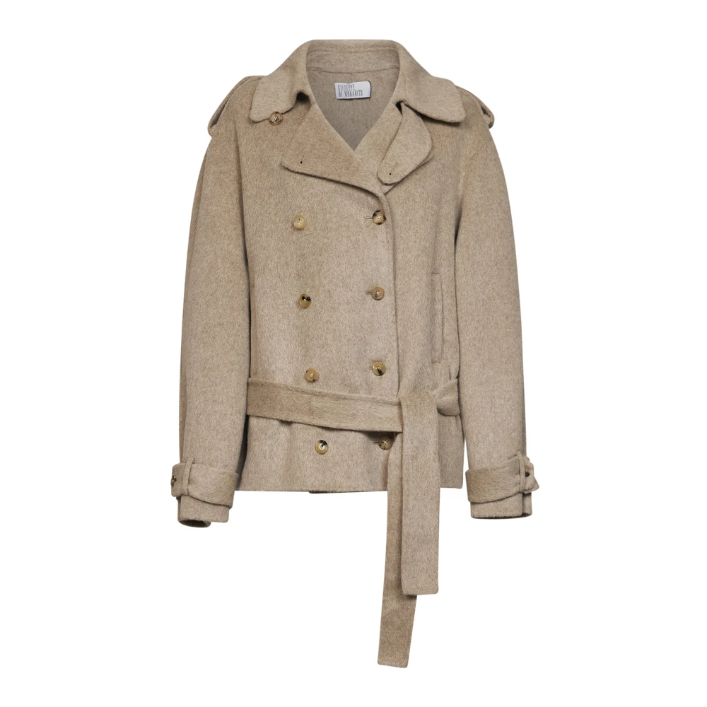 Giuseppe Di Morabito Coats - Female - Double-Breasted Coats - Beige - S - Coats