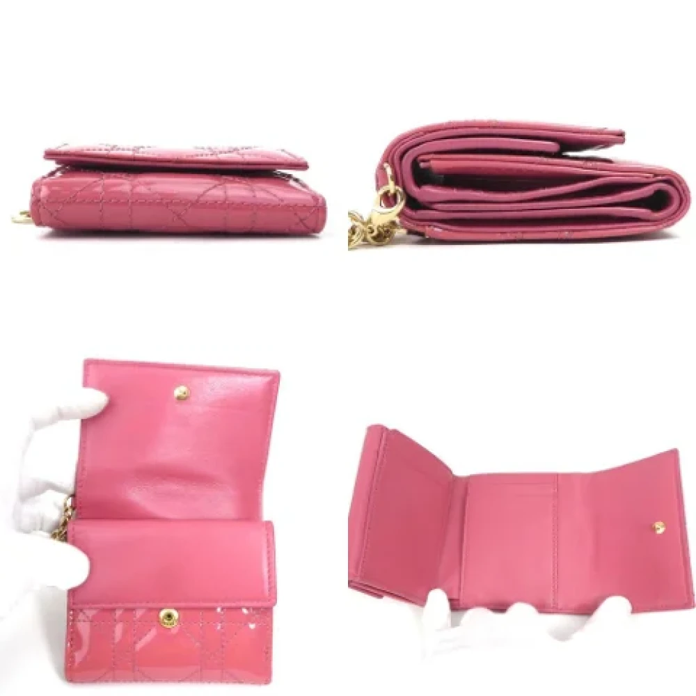 Dior Vintage Pre-owned Leather wallets Pink Dames