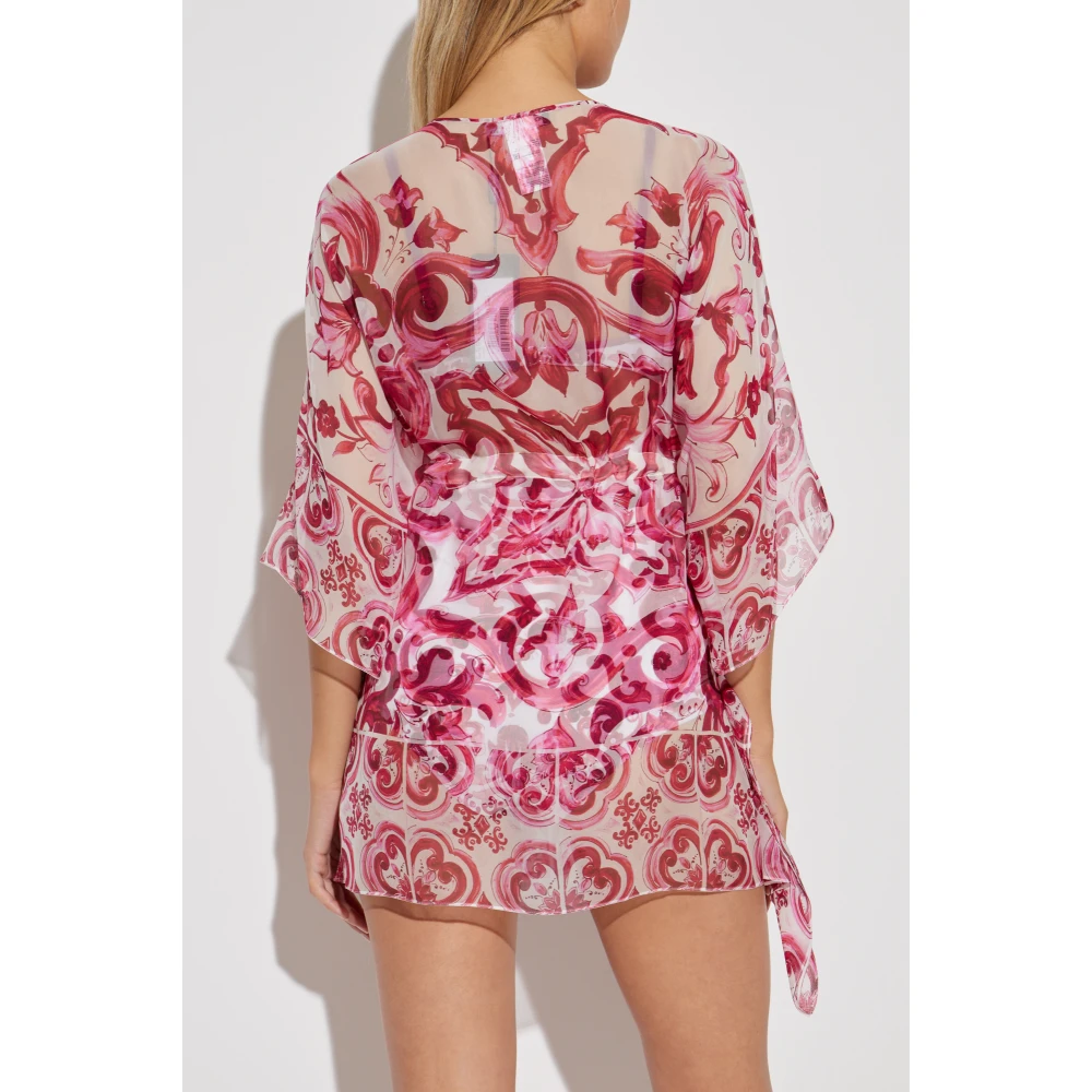 Dolce & Gabbana Zijden jurk Pink Dames
