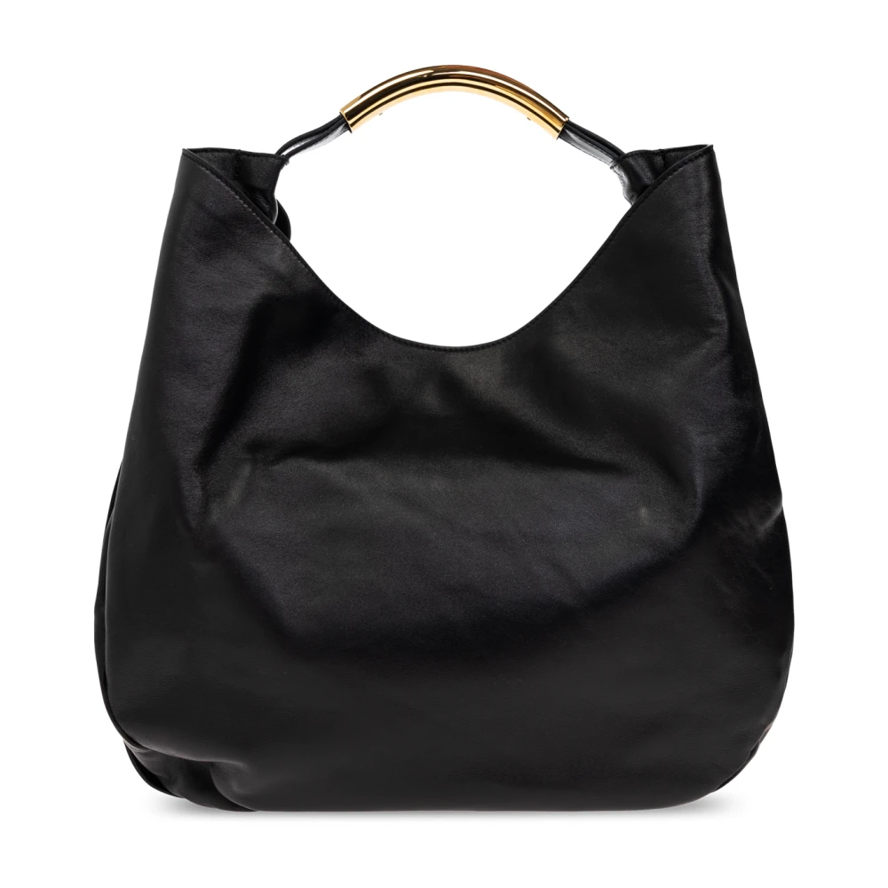 Moschino Leren shopper tas Black Dames