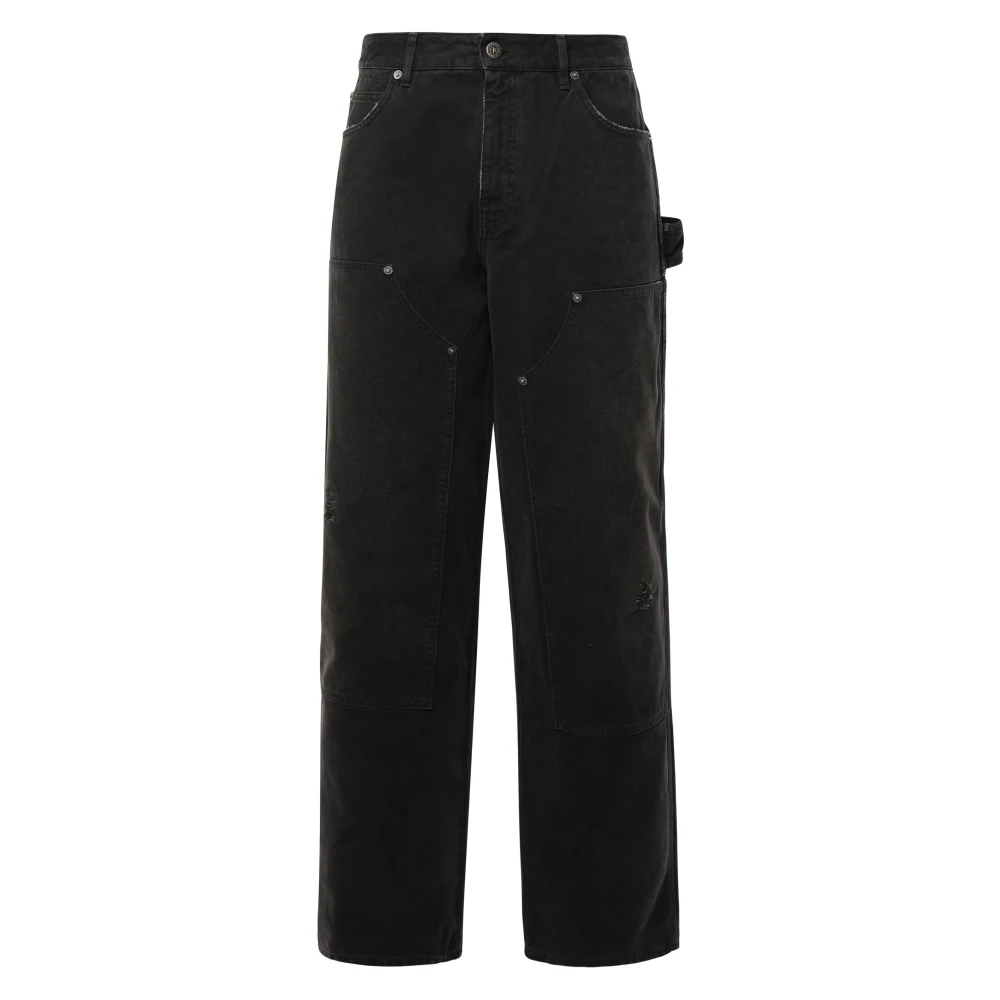 Golden Goose Stijlvolle Straight Jeans Black Heren