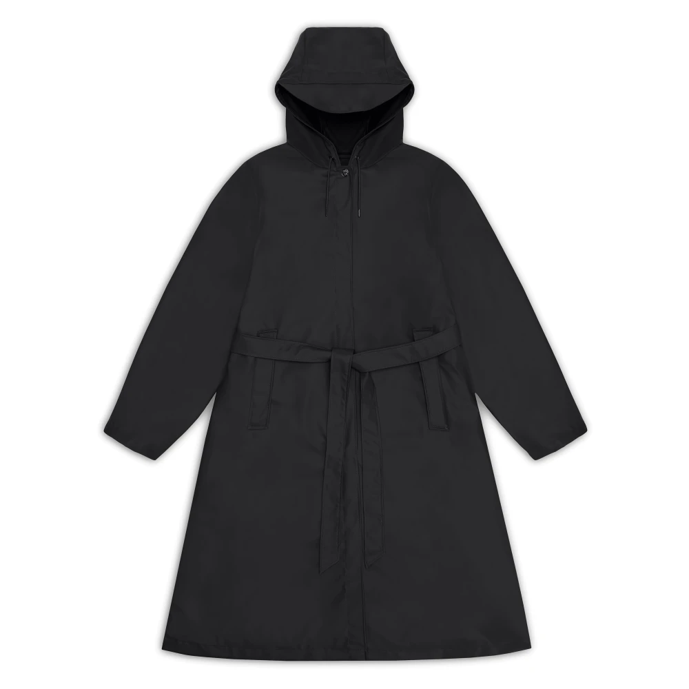 Rains Donna Nero Giacche, L, New,