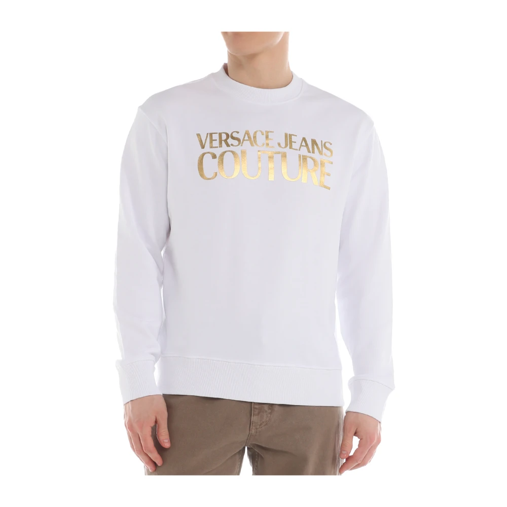 Versace Jeans Couture Men's White Felpa Sweatshirt - Sweatshirts - 2XL - Sweatshirts & Hoodies