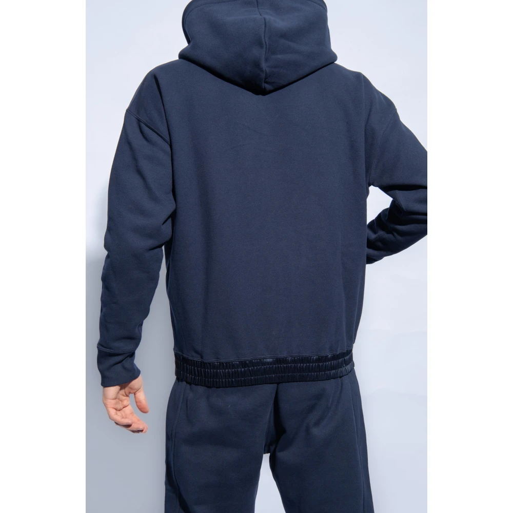 Saint Laurent Hoodie met logo Blue Heren