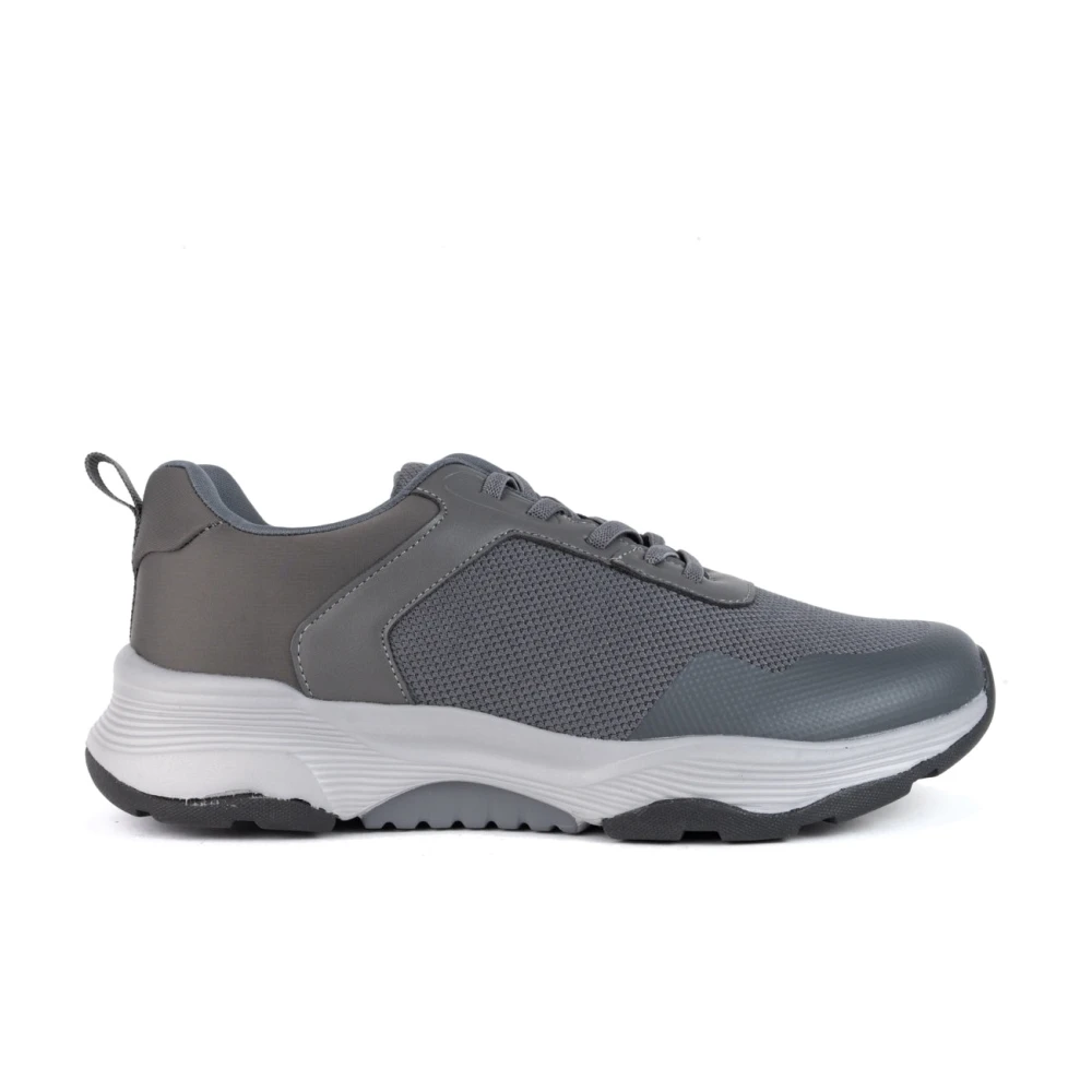 Santino Milano Grijze Gesloten Sneakers voor Mannen Heren Schoenen Grijs