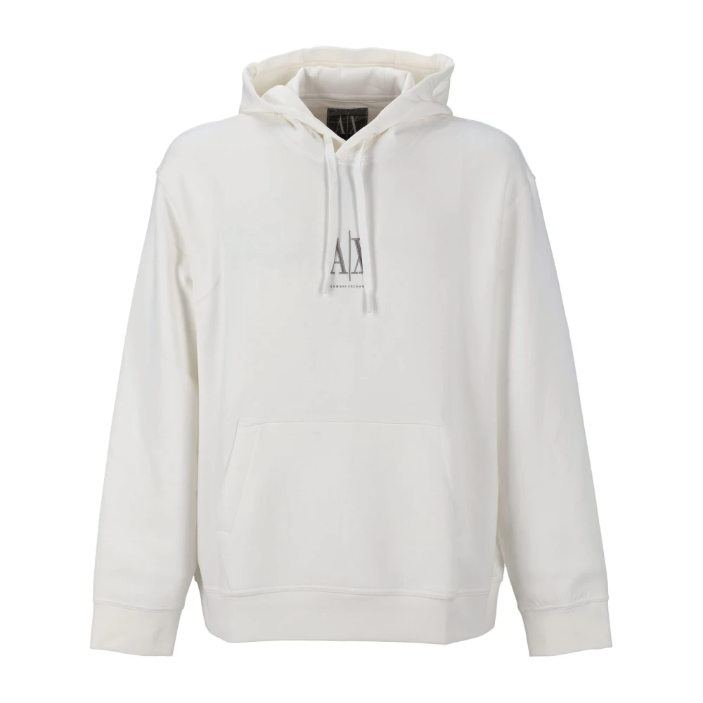 Armani Exchange Herr Vit Sweatshirts & Hoodies S, Hoodie Med U0009 Färg