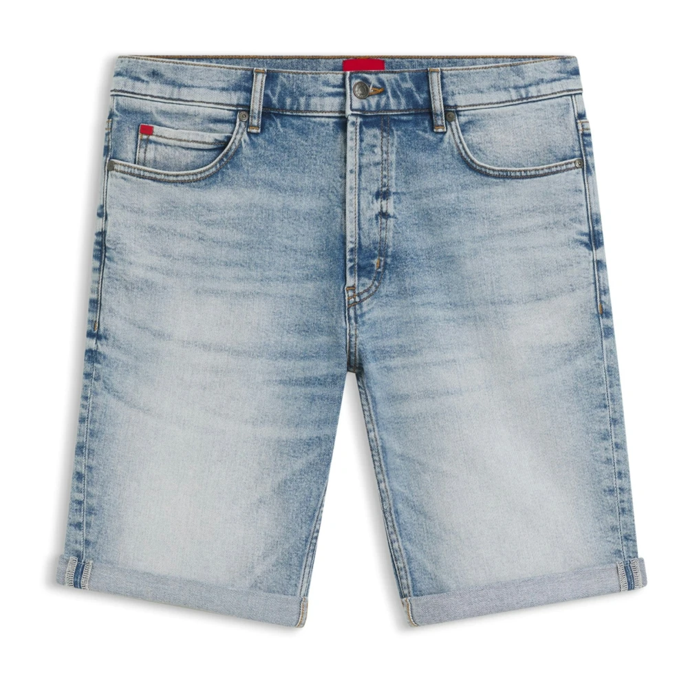 Hugo Homme Bleu Shorts, Taille: W33 Shorts Coupe Fuselée