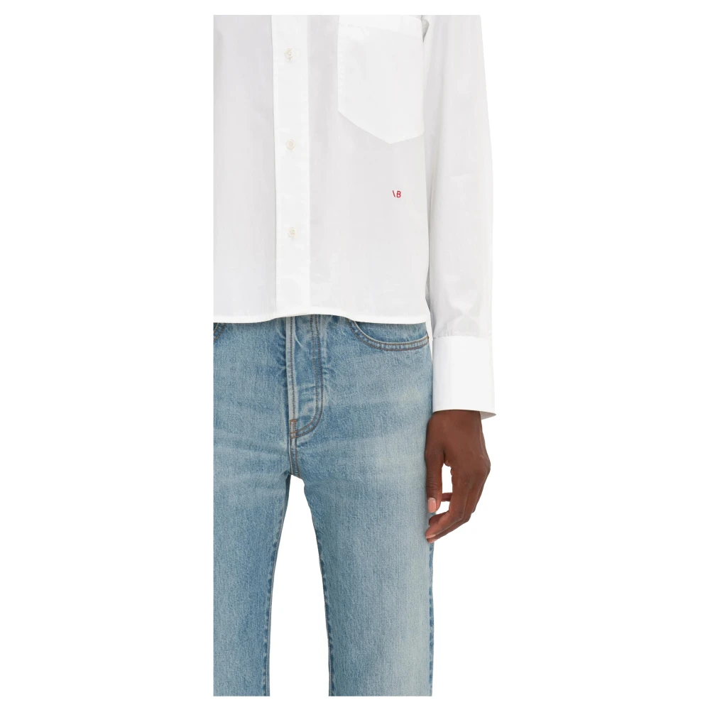 Victoria Beckham Geknipte Overhemd White Dames