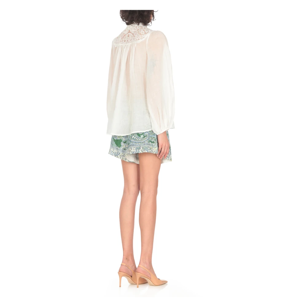 Zimmermann Ivoor Kant Geborduurde Blouse Beige Dames