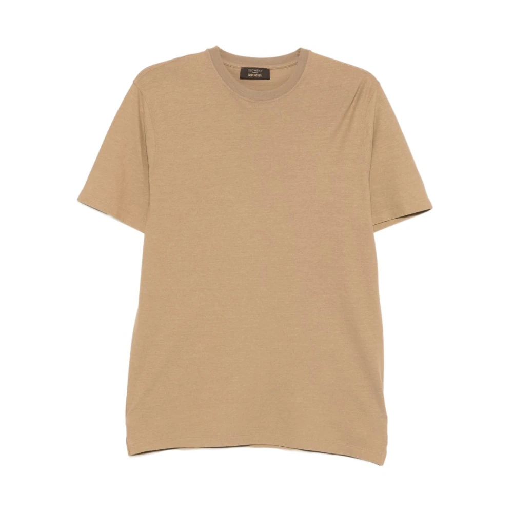 Zanone Men's Beige T-Shirts, 4XL, Cotton T-Shirt