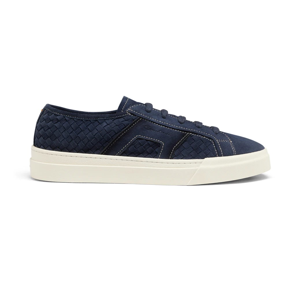 Santoni Double Buckle Sneaker Heren Schoenen Blauw