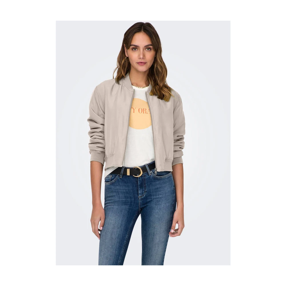 Only Bomber Jas Beige Dames