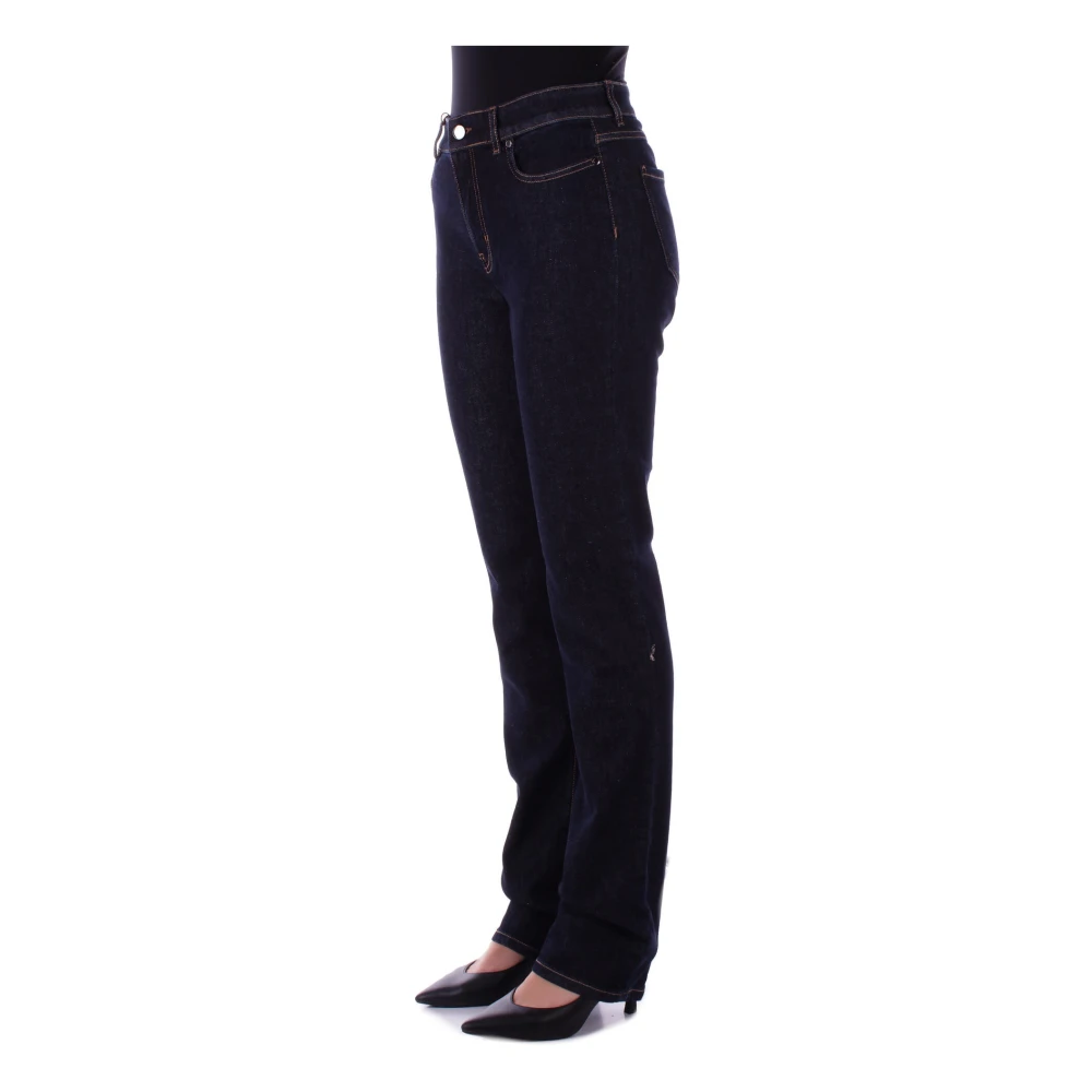 Max Mara Denim Jeans met rits en knoop Blue Dames