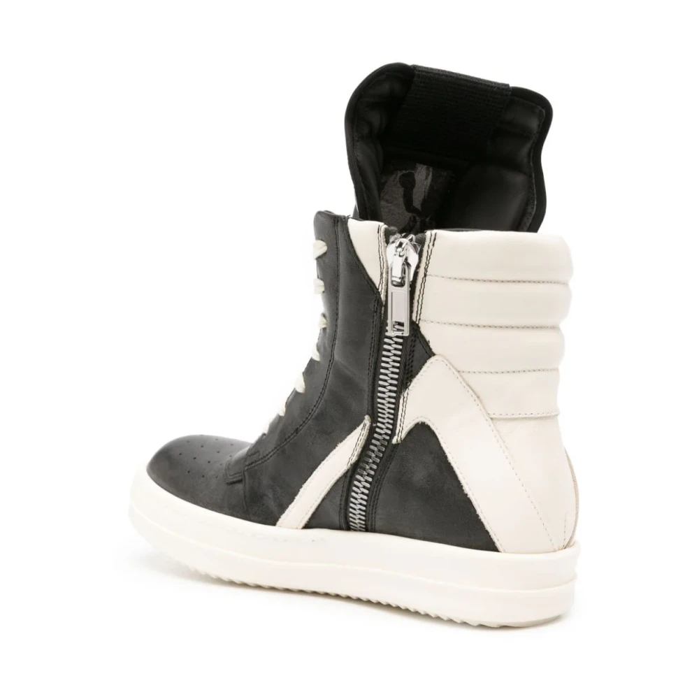 Rick Owens Zwarte Geobasket Sneakers Black Dames