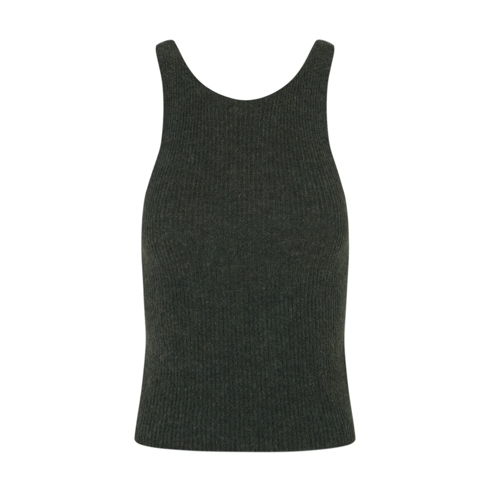 Cortana Grön Alpacka Silke Tank Top Green, Dam