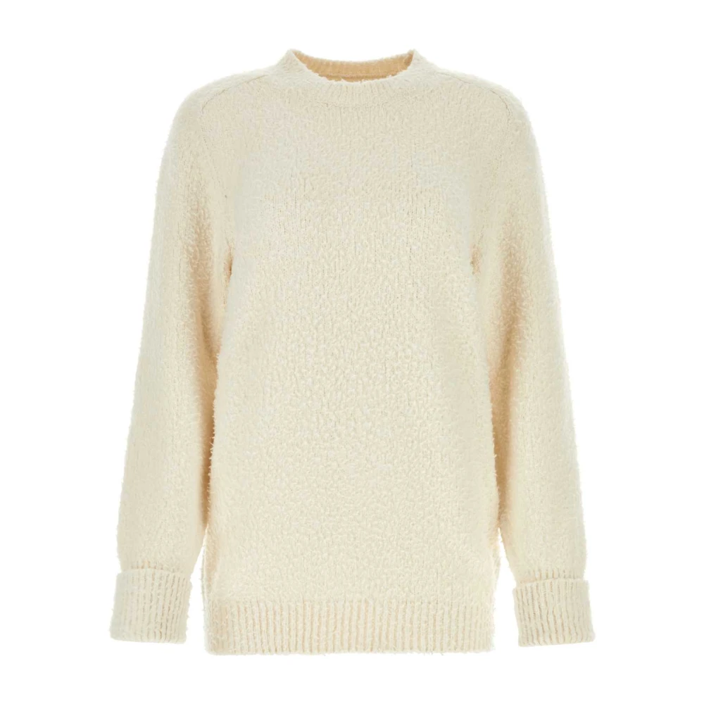 Maison Margiela Ivoor Katoenmix Sweater Beige Dames