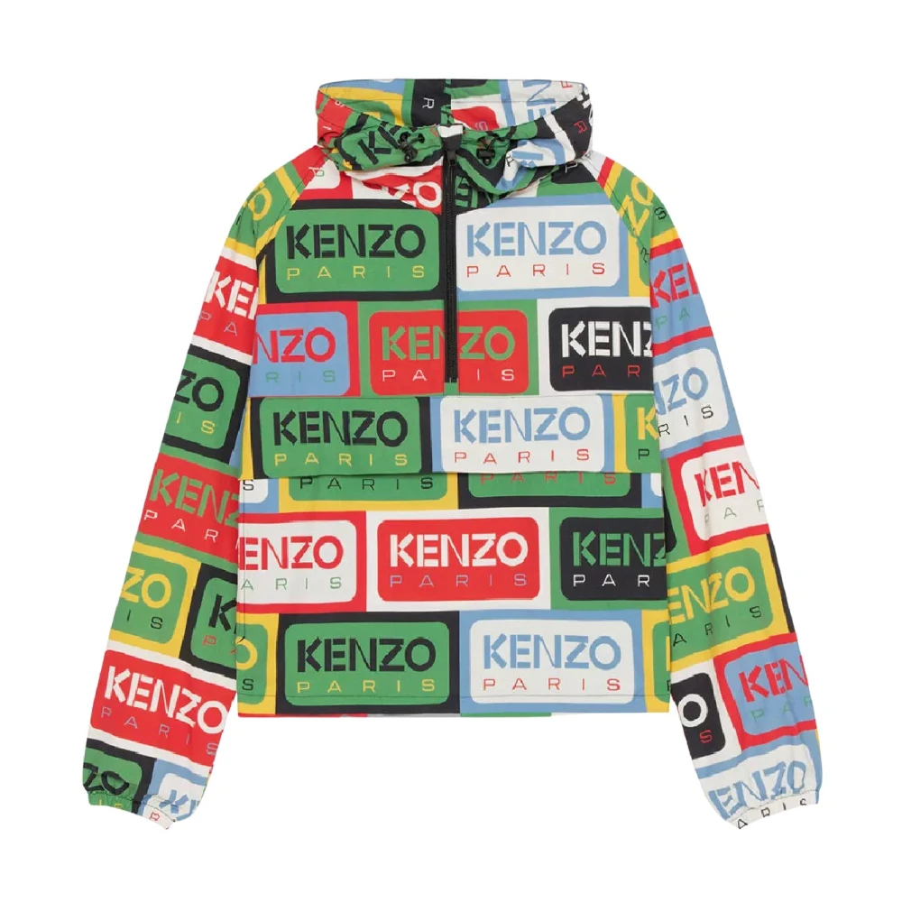 Kenzo Modieuze Overgangsjas met jaren 80 geïnspireerde prints Multicolor Dames