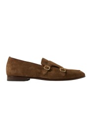 Ernesto Scamosciato Loafers - Tabakfarbene Wildleder Doppel-Monkstrap