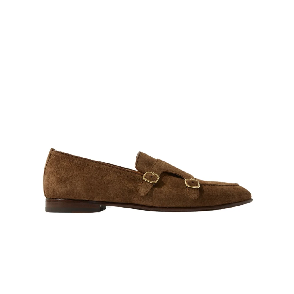 Ernesto Scamosciato Loafers - Tobaksfarvet Ruskind Double Monkstrap