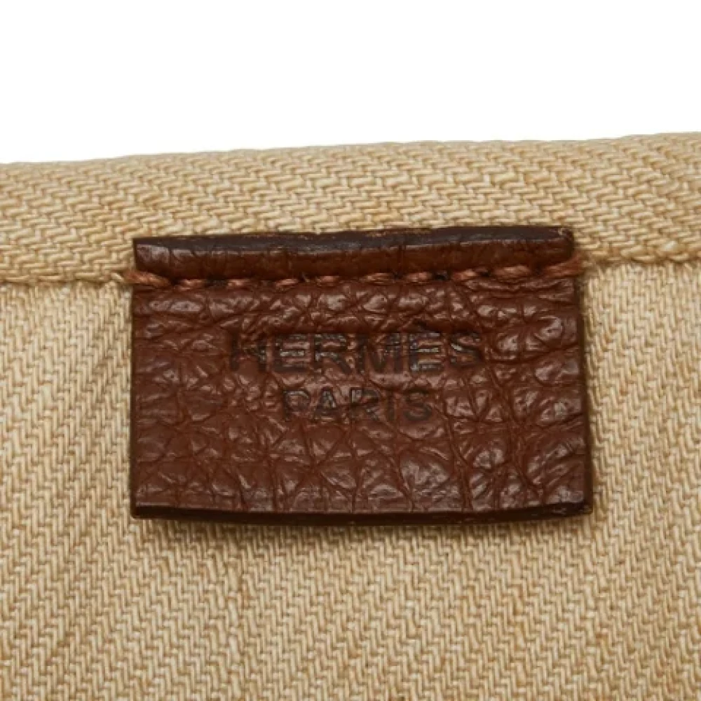 Hermès Vintage Pre-owned Canvas handbags Beige Dames