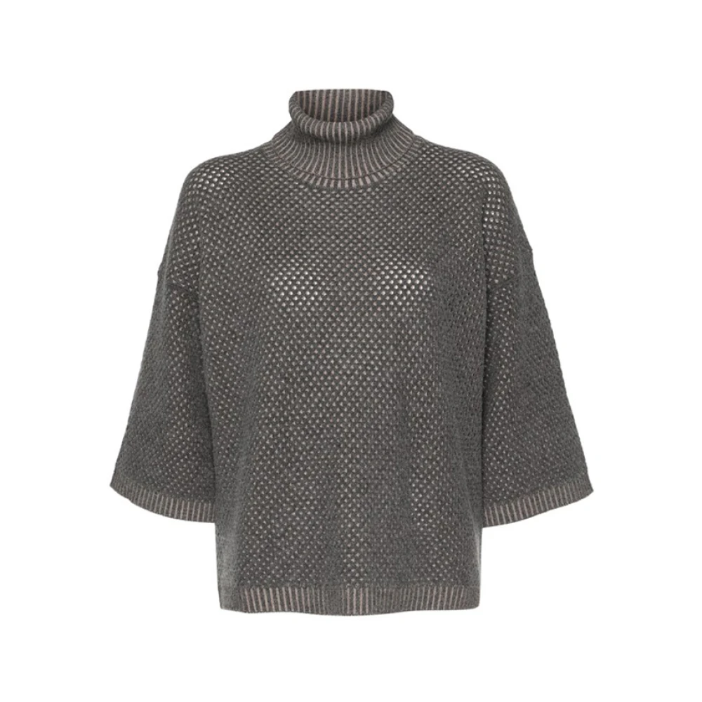 Fabiana Filippi Grijze Gebreide Dolcevita Trui Gray Dames