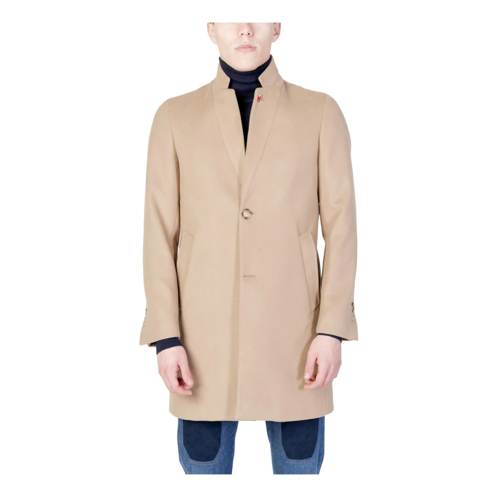 Mulish Beige V-Neck Lapel Coat Beige Heren