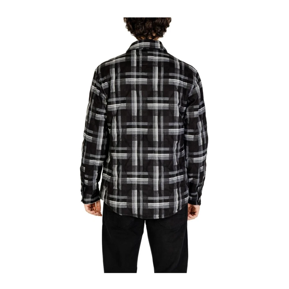 Gianni Lupo Zwarte blend jas met elastaan Black Heren