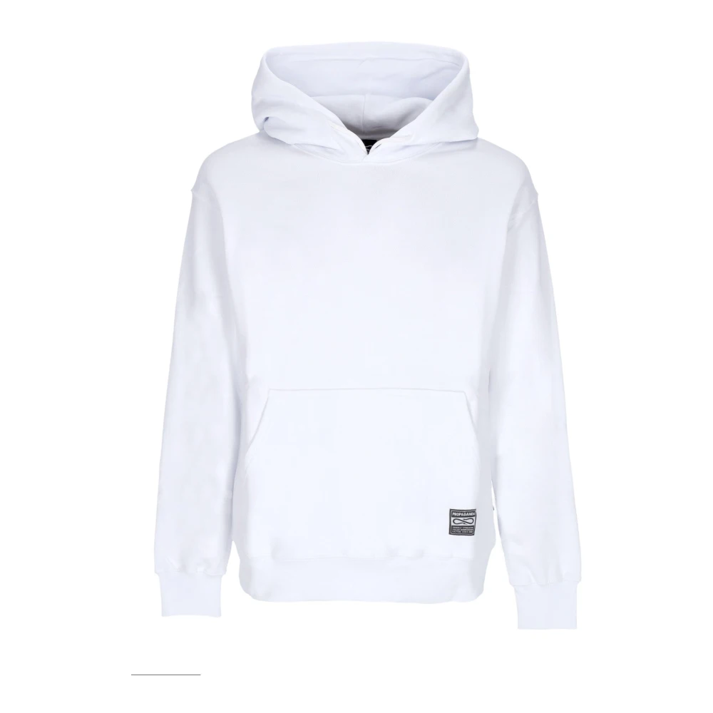 Propaganda Logo Label Witte Hoodie White Heren