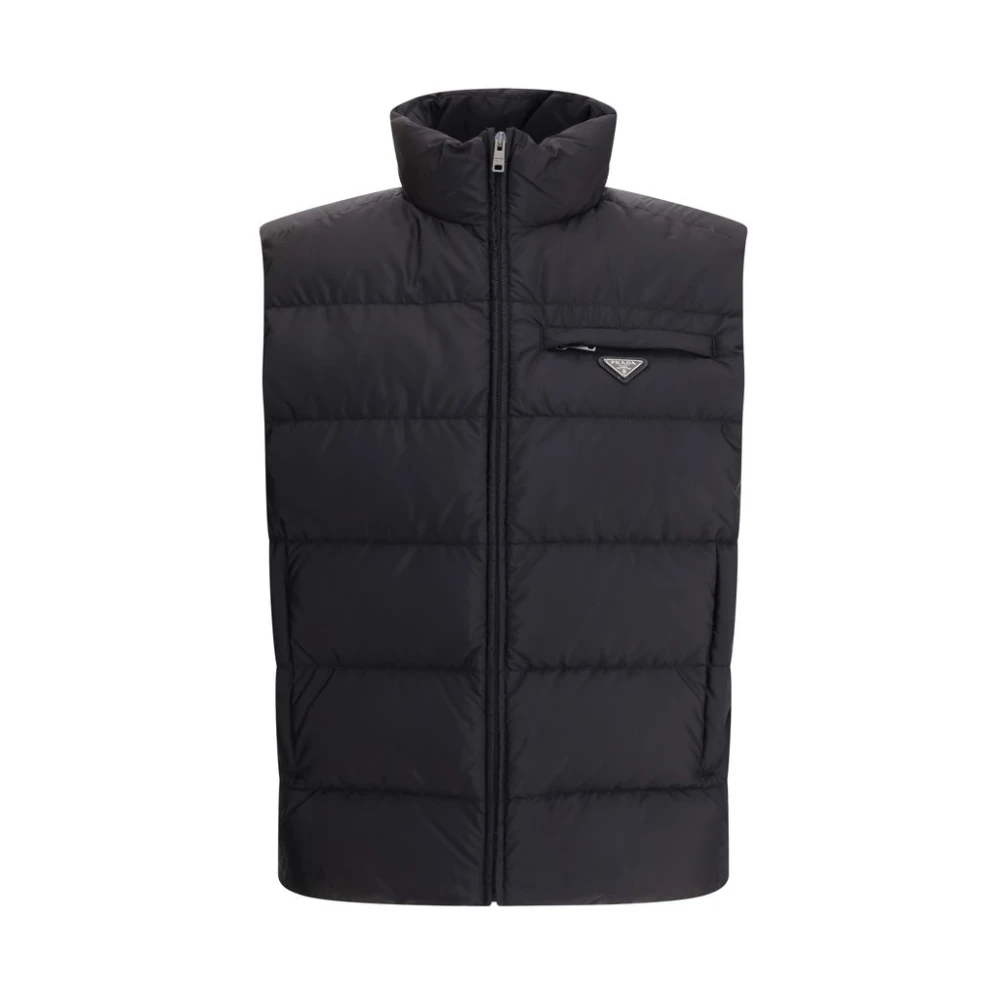 Prada , Waistcoats, Male, Black, S, Re-Nylon Down Vest