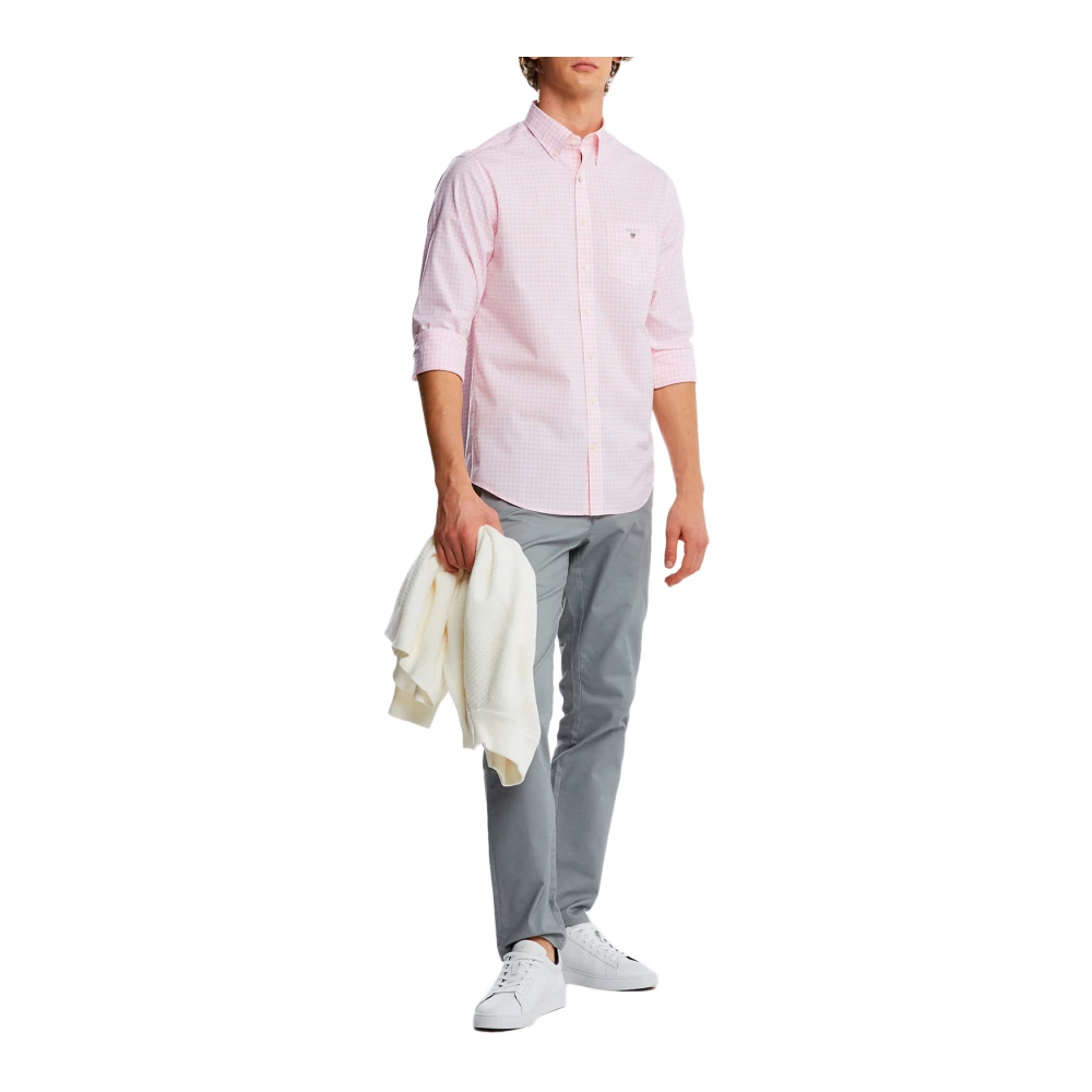 Gant Normaal shirt Pink Heren