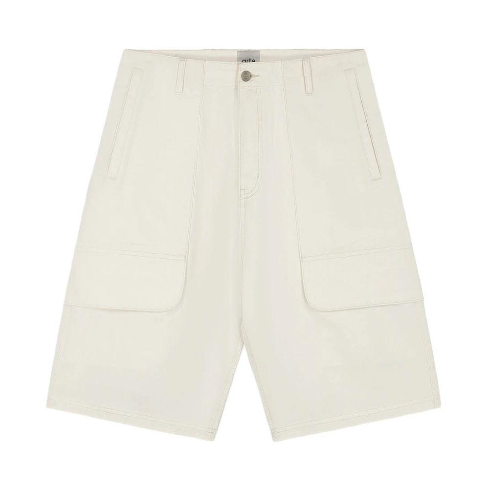 Arte Antwerp White Casual Shorts, Male, W34, Canvas Cargo Shorts