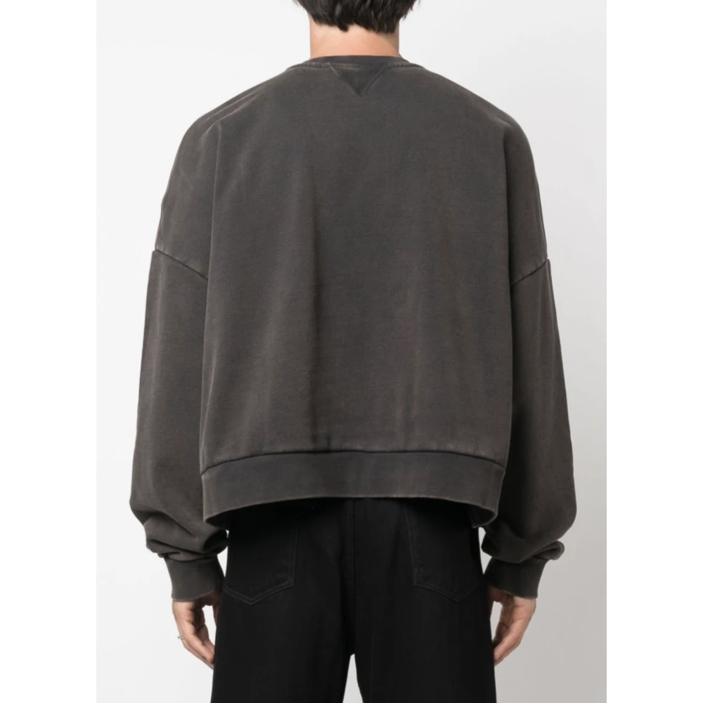 Entire Studios Zwart Crew Gewassen Box Tee Black Heren