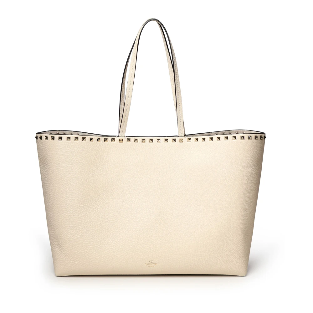 Valentino Garavani Witte leren tas met gouden details White Dames