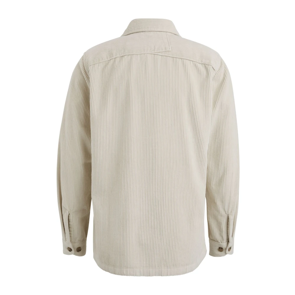 Cast Iron Ribcord Overshirt Solid Shirt Beige Heren