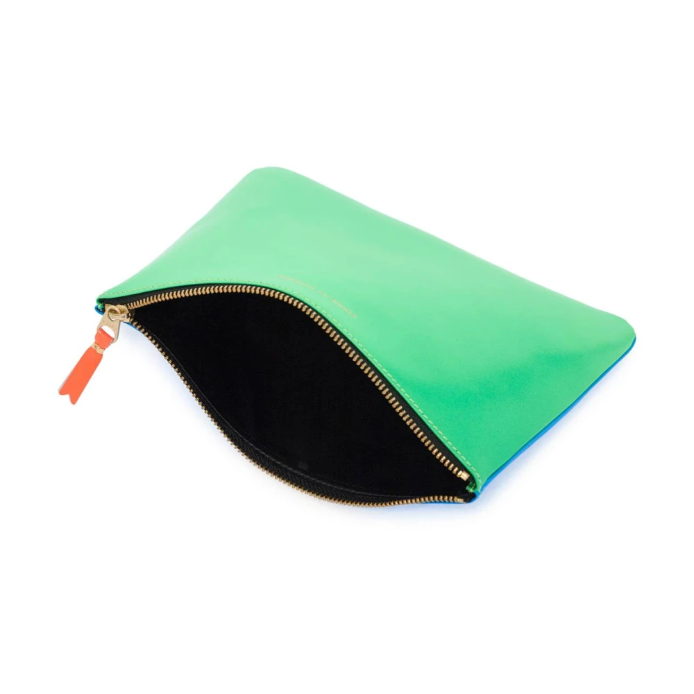Comme des Garçons Fluo Leren Pouch Blue Dames
