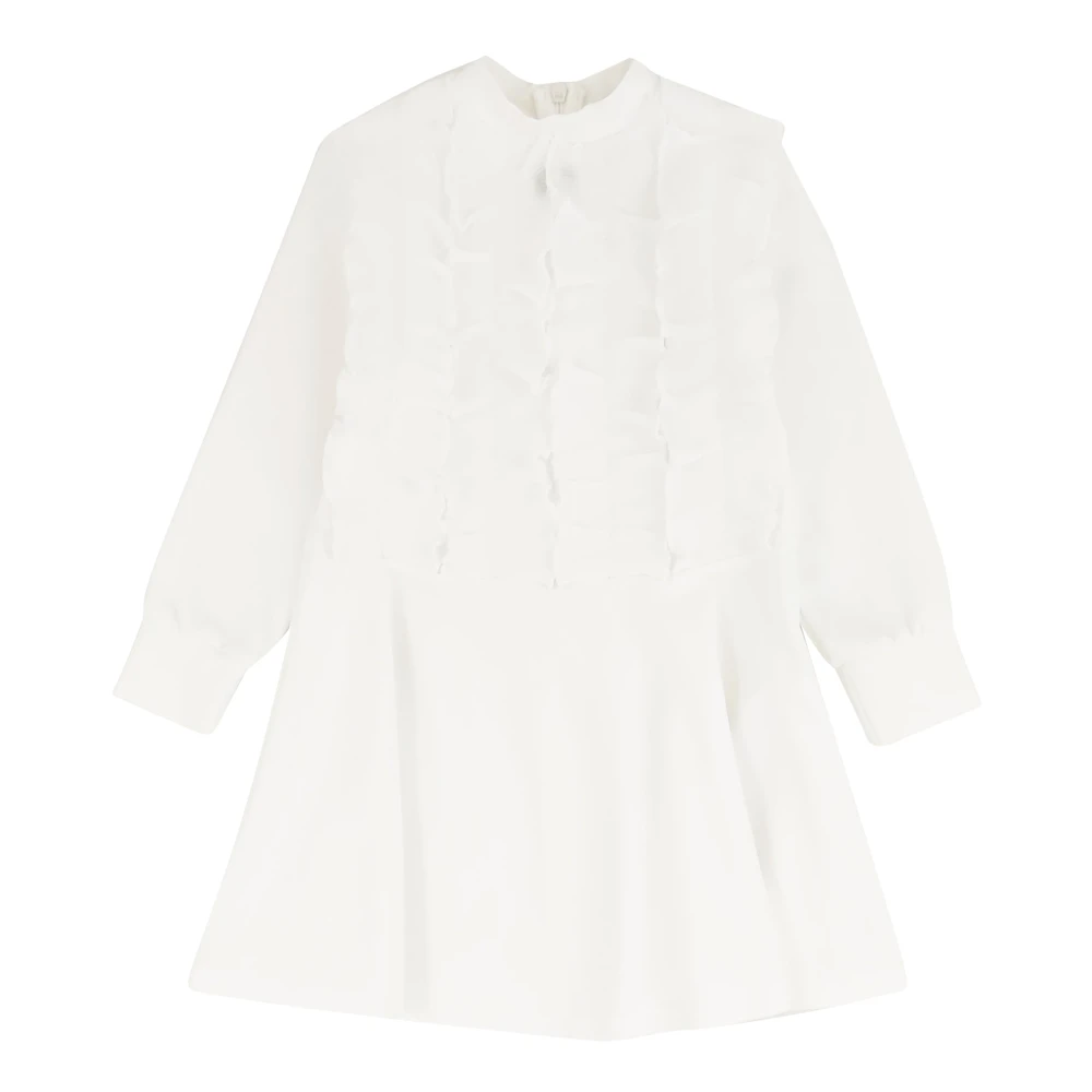 Twinset Girls White Dresses, 3 Y, Viscose Blend Dress