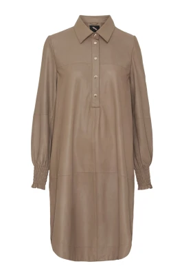 A-Shape Dress W. Smock Skind