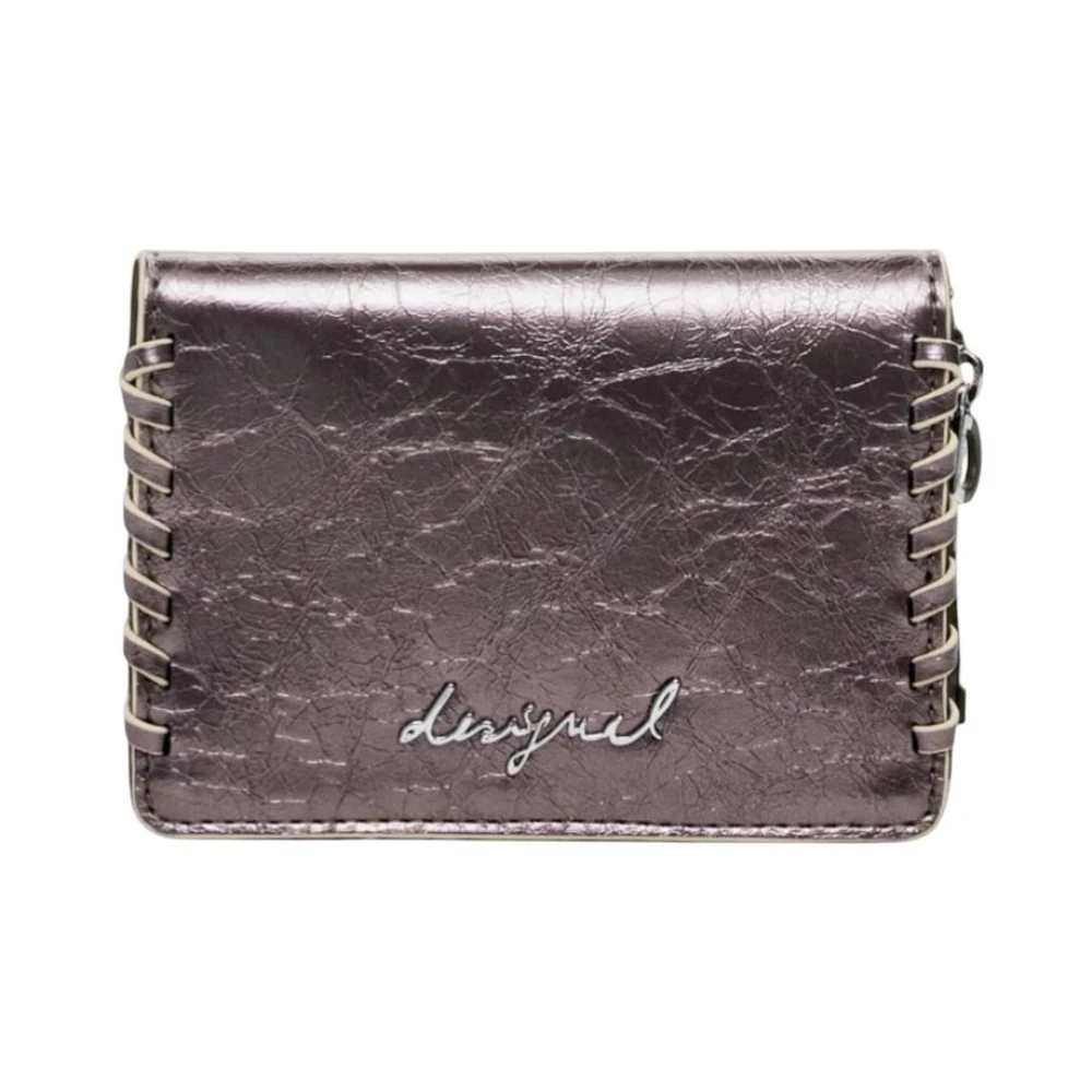 Desigual Women's Brown Wallets & Cardholders, One Size, Zip-Around Wallet With Multiple Inside Compartments