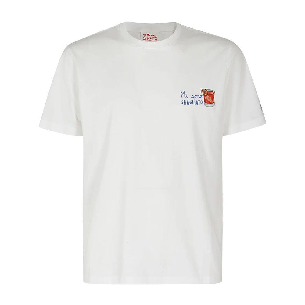 MC2 Saint Barth T-shirt met borduursel voor heren White Heren