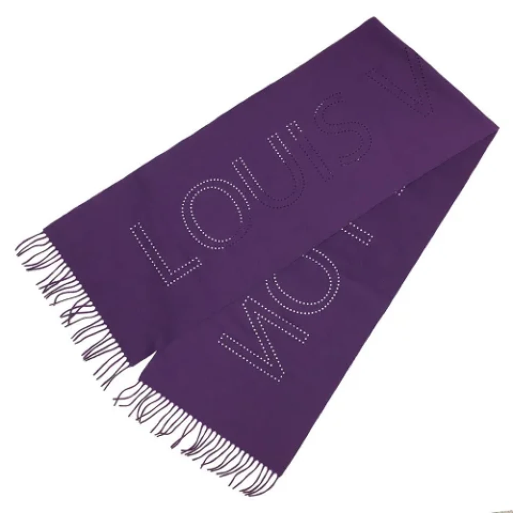 Louis Vuitton Vintage Pre-owned Wool scarves Purple Dames