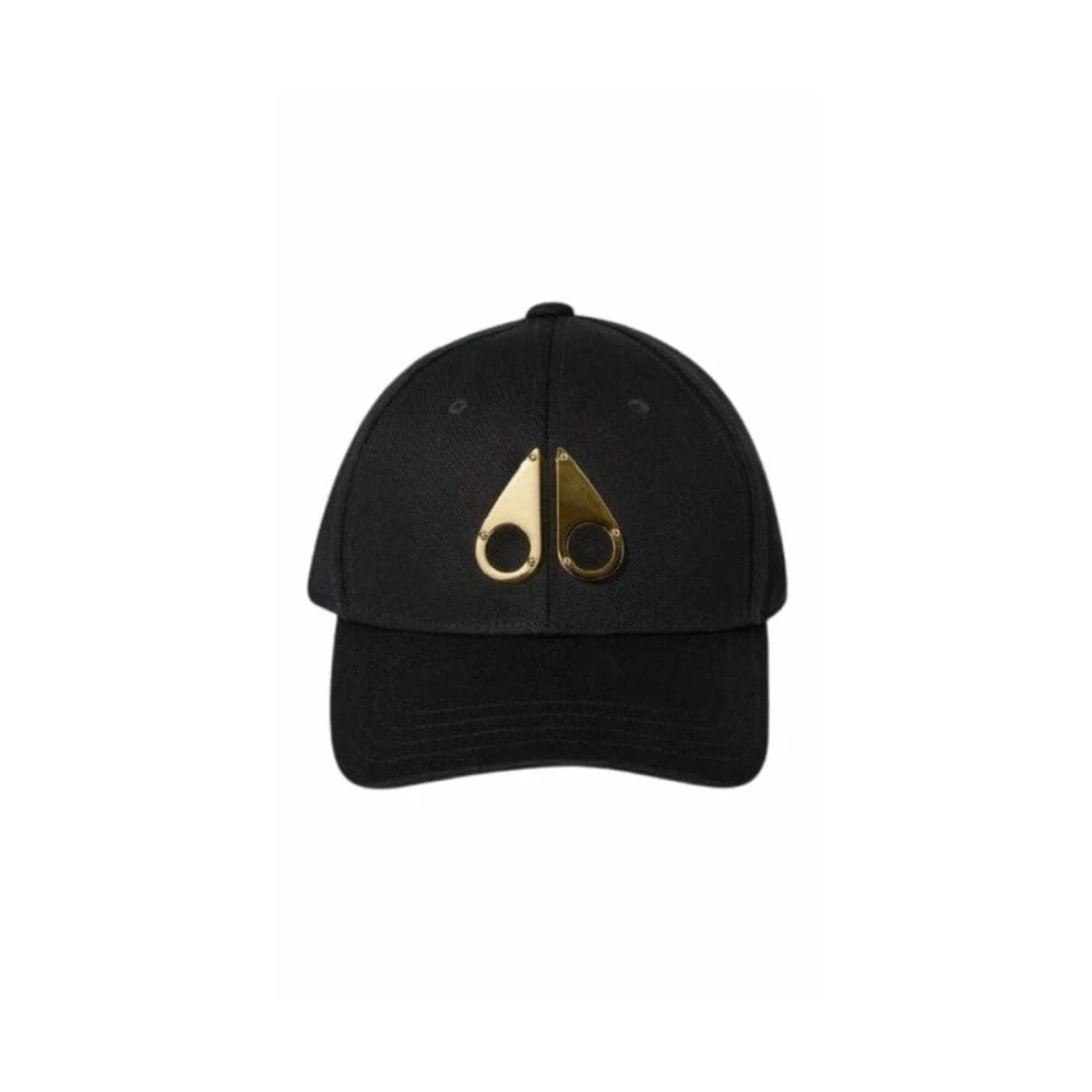 Moose Knuckles Zwarte Logo Icon Pet Stijlvol Black Heren